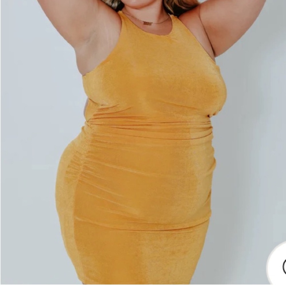 Klassy Network Mustard Mini Dress